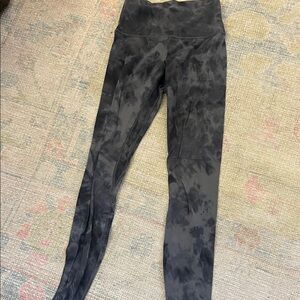 lululemon athletica Black Tie-Dye Leggings
